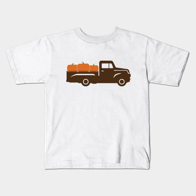 Fall Truck Kids T-Shirt by Trapezio